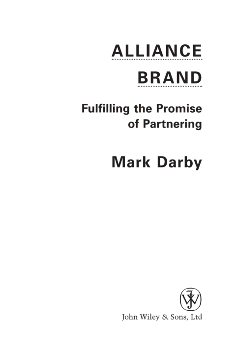Cover image for book Alliance Brand