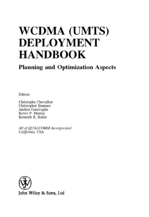 Cover image for book WCDMA (UMTS) Deployment Handbook