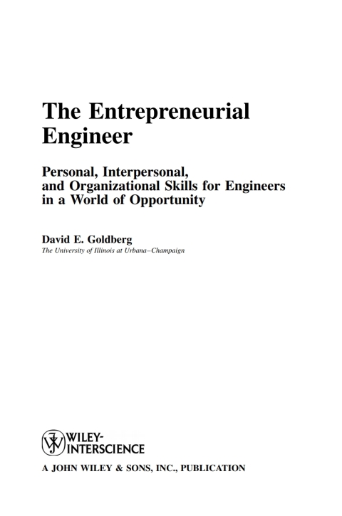 Cover image for book The Entrepreneurial Engineer