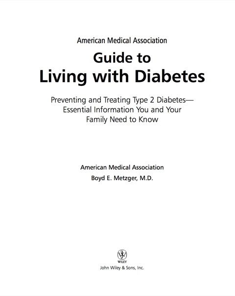 Cover image for book American Medical Association Guide to Living with Diabetes