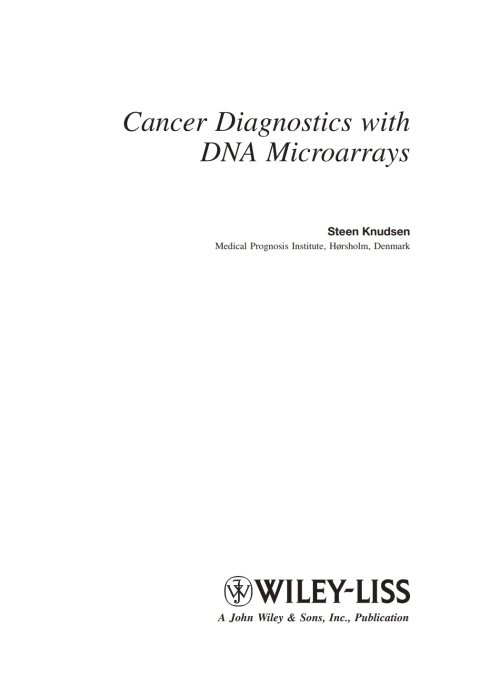 Cover image for book Cancer Diagnostics with DNA Microarrays