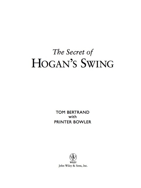 Cover image for book The Secret of Hogan's Swing