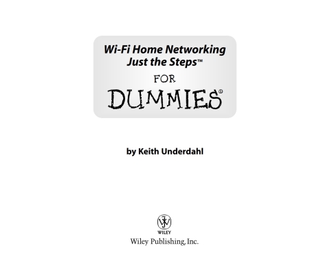 Cover image for book Wi-Fi Home Networking Just the Steps For Dummies