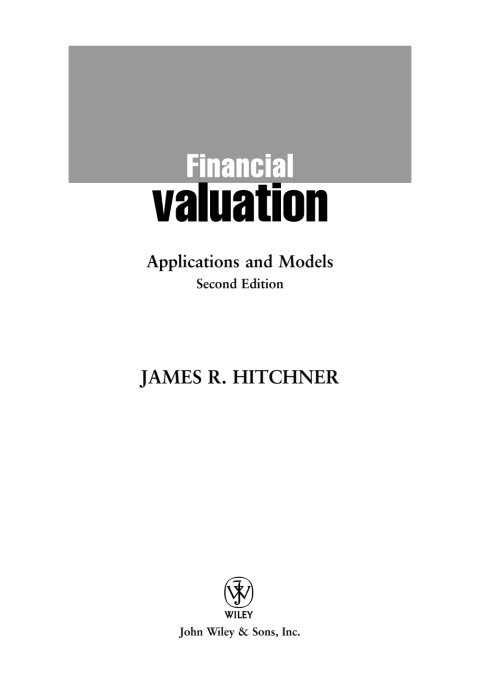 Cover image for book Financial Valuation