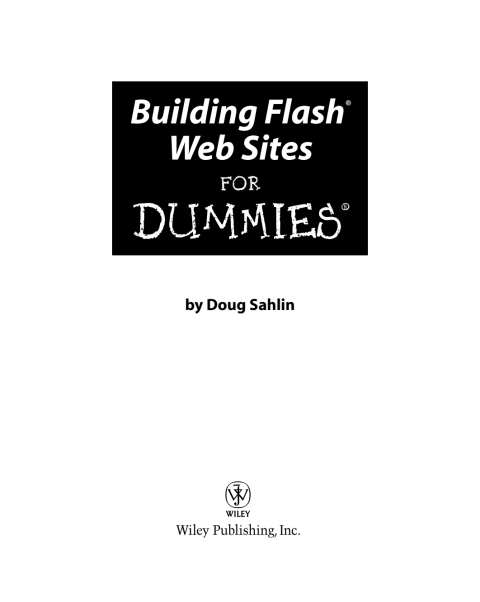 Building Flash Web Sites For Dummies 