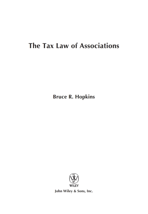 The Tax Law of Associations 