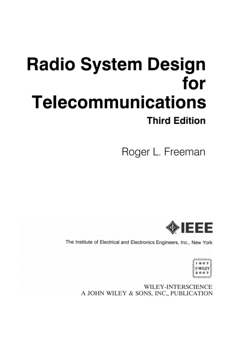 Cover image for book Radio System Design for Telecommunications