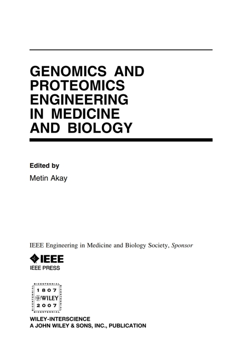 Cover image for book Genomics and Proteomics Engineering in Medicine and Biology
