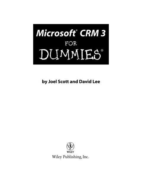 Cover image for book Microsoft CRM 3 For Dummies