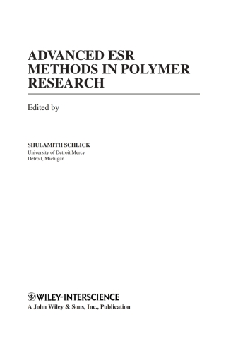 Advanced ESR Methods in Polymer Research