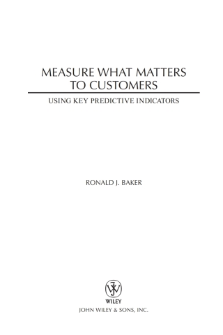 Measure What Matters to Customers