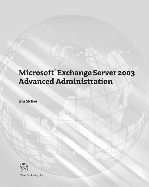 Cover image for book Microsoft Exchange Server 2003 Advanced Administration