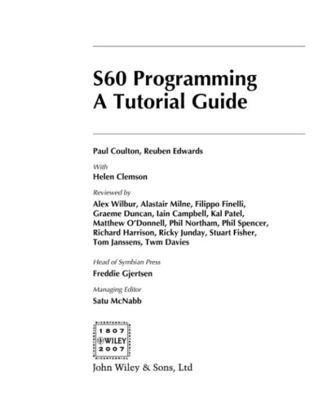 Cover image for book S60 Programming