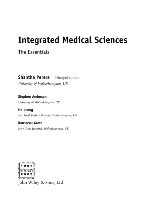 Cover image for book Integrated Medical Sciences