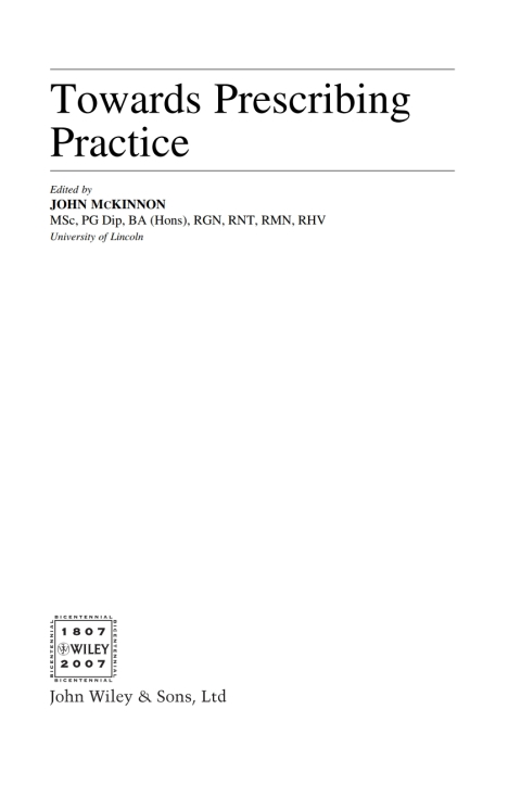 Cover image for book Towards Prescribing Practice