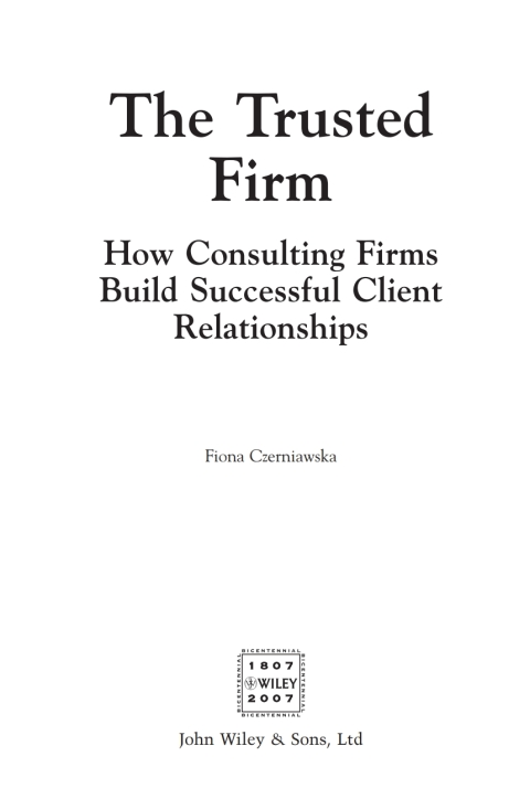 Cover image for book The Trusted Firm