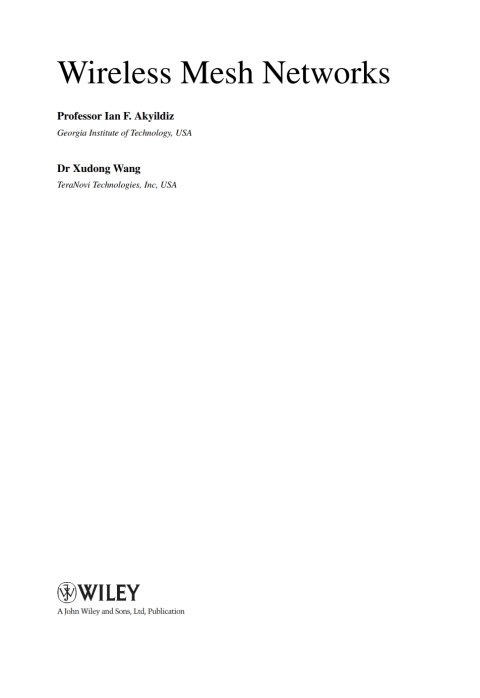 Cover image for book Wireless Mesh Networks