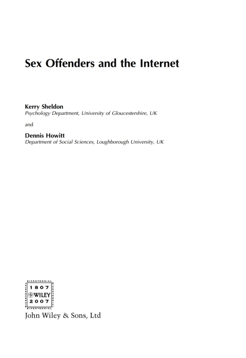 Cover image for book Sex Offenders and the Internet