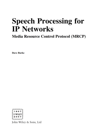 Speech Processing for IP Networks