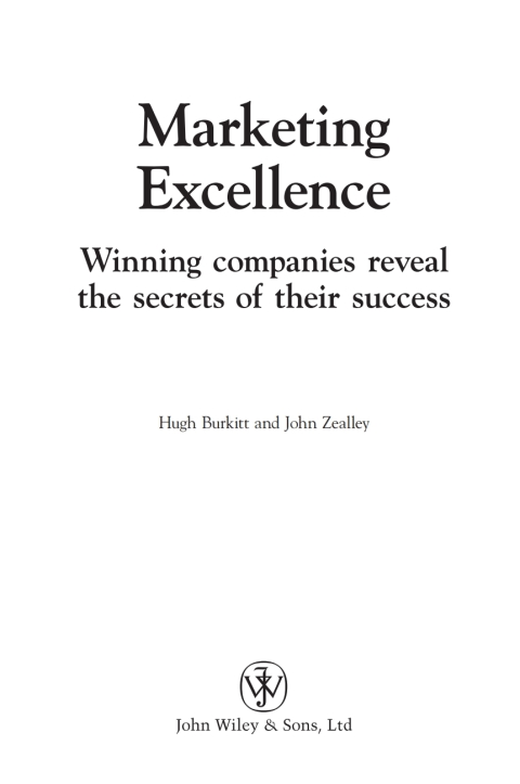 Cover image for book Marketing Excellence