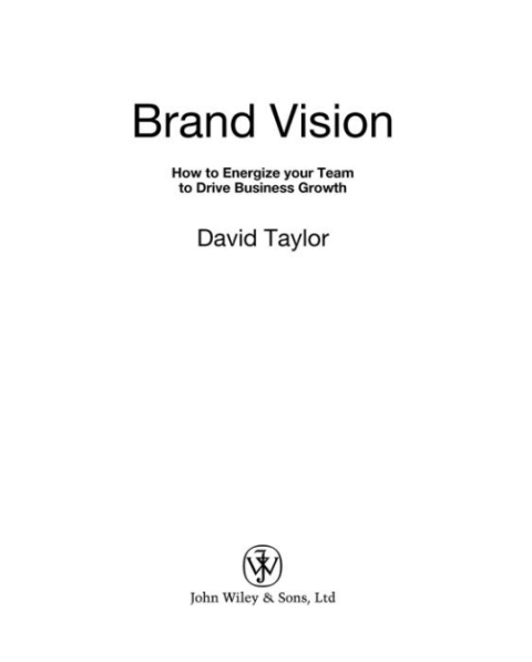 Cover image for book Brand Vision