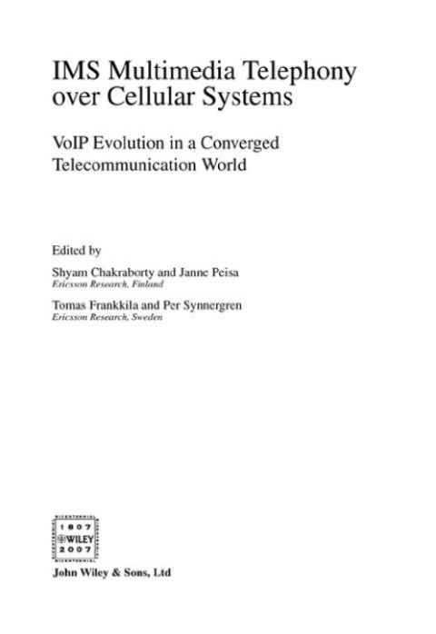 Cover image for book IMS Multimedia Telephony over Cellular Systems