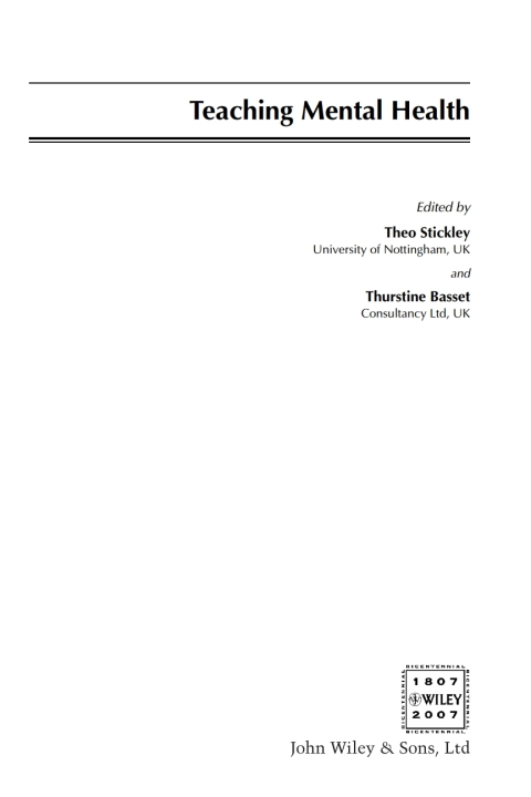 Cover image for book Teaching Mental Health