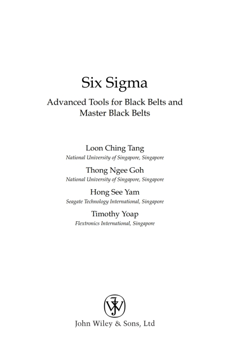 Cover image for book Six Sigma