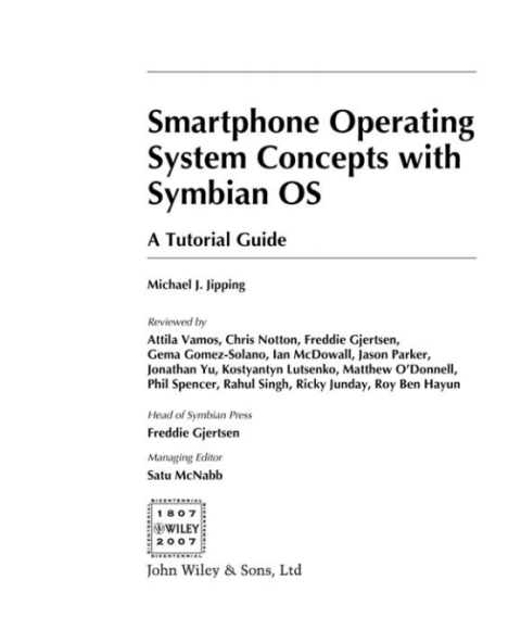 Cover image for book Smartphone Operating System Concepts with Symbian OS: A Tutorial Guide