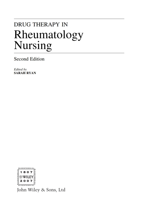 Cover image for book Drug Therapy in Rheumatology Nursing