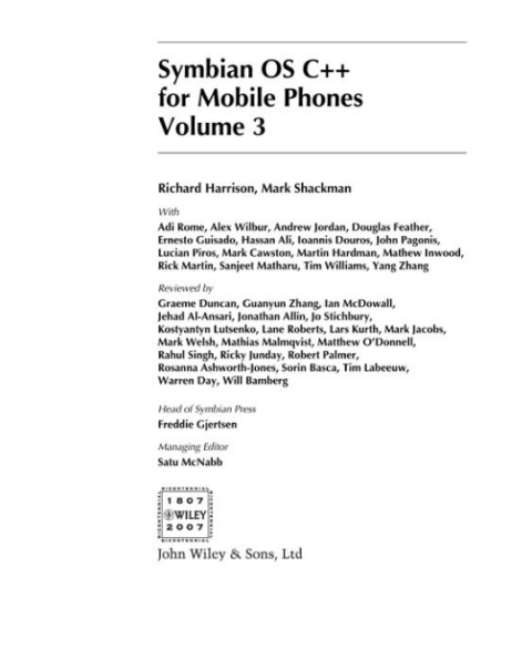 Cover image for book Symbian OS C++ for Mobile Phones
