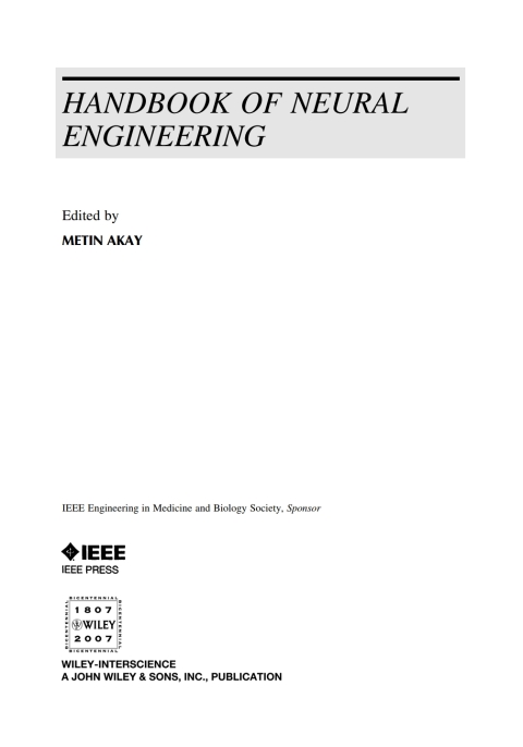 Cover image for book Handbook of Neural Engineering
