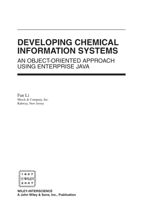 Cover image for book Developing Chemical Information Systems