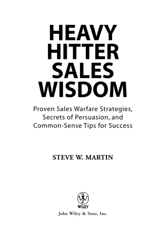 Heavy Hitter Sales Wisdom