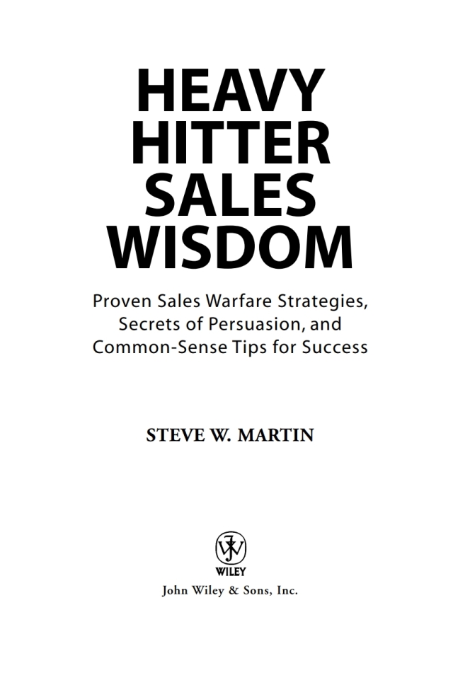Heavy Hitter Sales Wisdom
