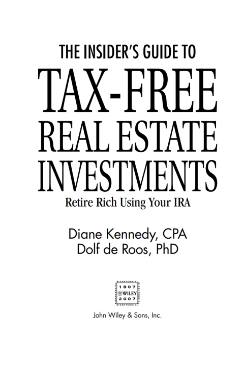 Cover image for book The Insider's Guide to Tax-Free Real Estate Investments