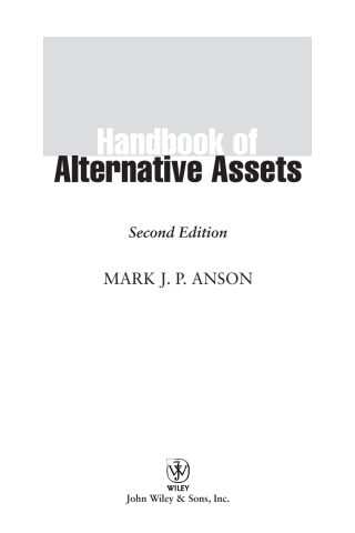 Handbook of Alternative Assets