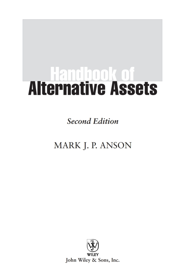 Handbook of Alternative Assets