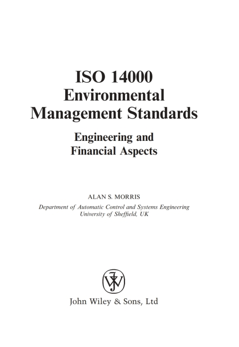 Cover image for book ISO 14000 Environmental Management Standards
