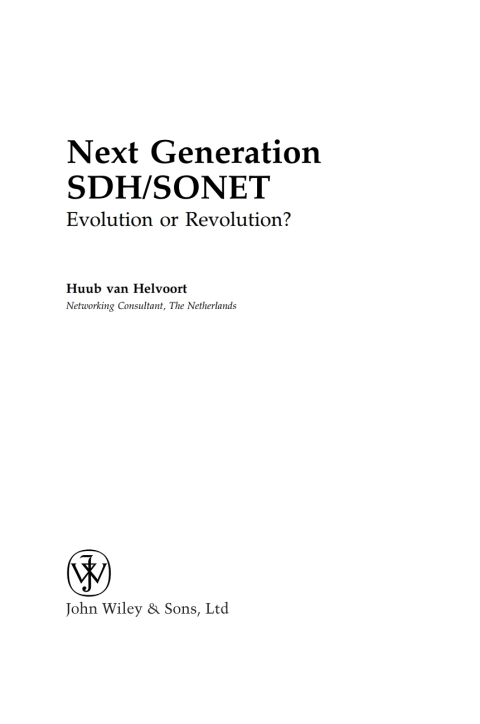 Cover image for book Next Generation SDH/SONET