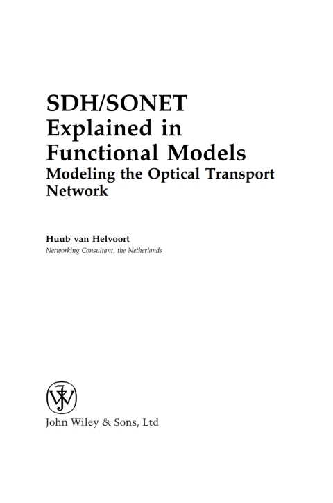 Cover image for book SDH / SONET Explained in Functional Models