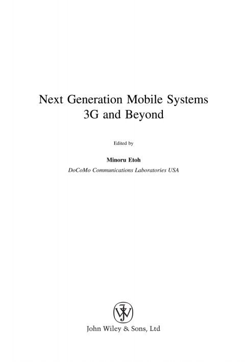 Cover image for book Next Generation Mobile Systems