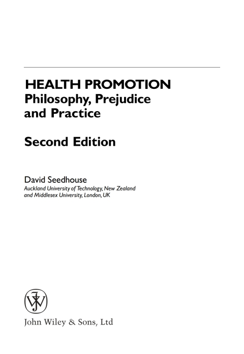 Cover image for book Health Promotion