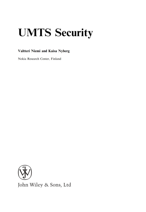 Cover image for book UMTS Security