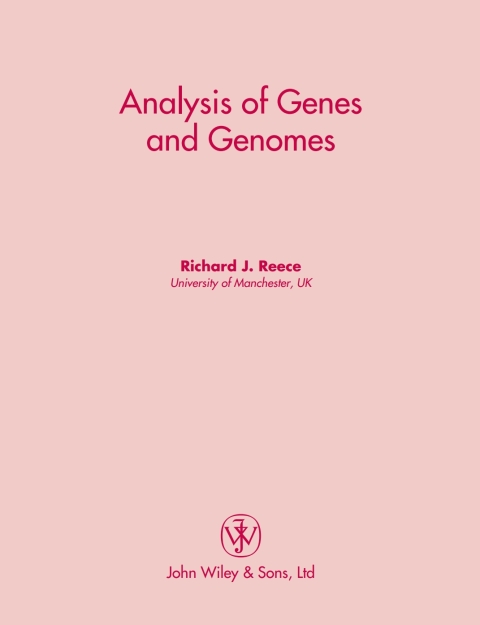 Cover image for book Analysis of Genes and Genomes