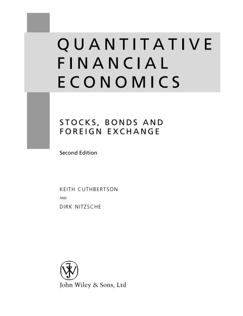 Cover image for book Quantitative Financial Economics