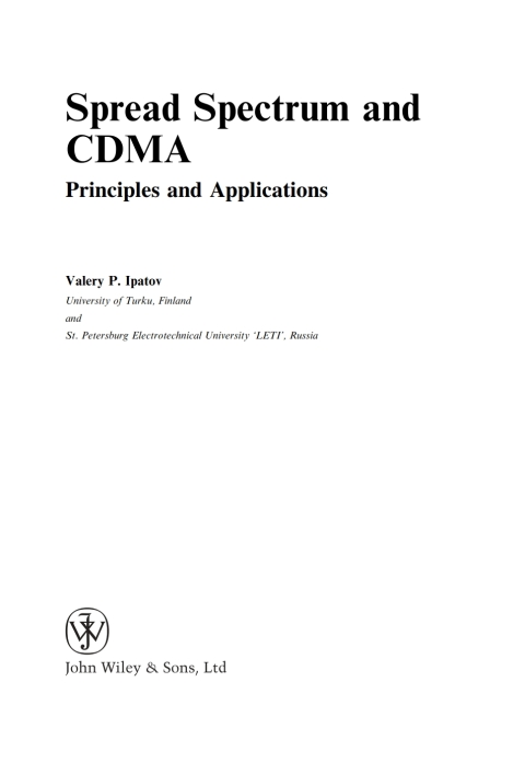 Cover image for book Spread Spectrum and CDMA