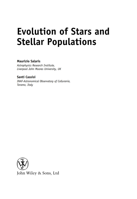 Cover image for book Evolution of Stars and Stellar Populations