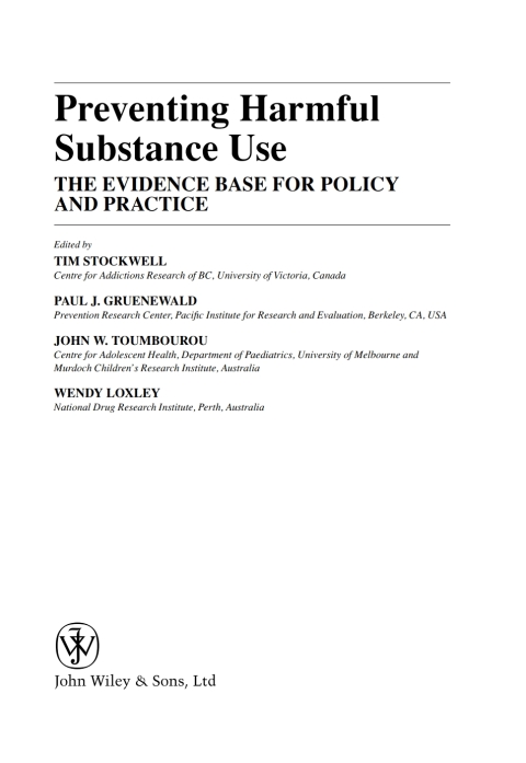 Cover image for book Preventing Harmful Substance Use