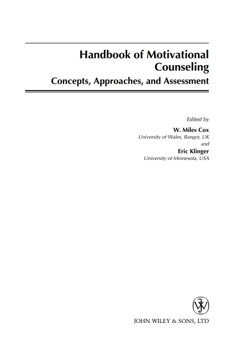 Cover image for book Handbook of Motivational Counseling: Concepts, Approaches, and Assessment